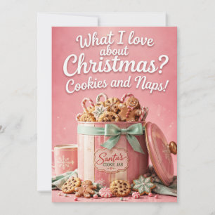 Carte de vœux drôle de Noël Bonbons et Câlins