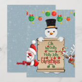 Carte de voeux drôle de Noël de carte de Noël (Devant / Derrière)