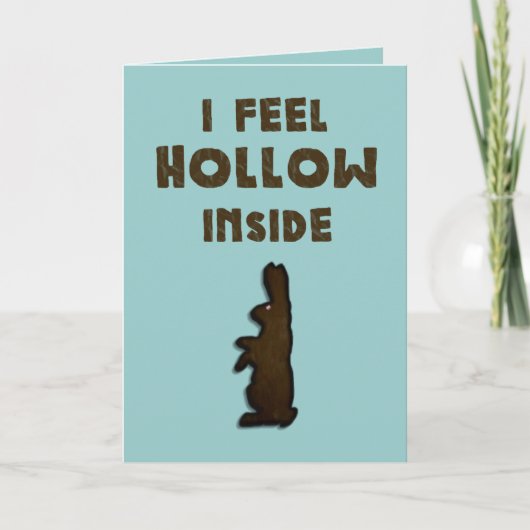 Carte de vœux drôle de Pâques de lapin emo en choc (Devant)