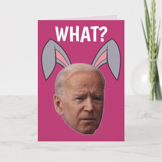 CARTE DE VŒUX DRÔLE DE PÂQUES JOE BIDEN (Devant)