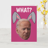 CARTE DE VŒUX DRÔLE DE PÂQUES JOE BIDEN (Fleur jaune)