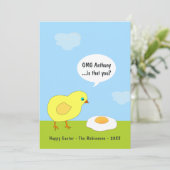 Carte de vœux drôle de photo de famille de Pâques (Debout devant)