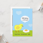 Carte de vœux drôle de photo de famille de Pâques (Devant/Arrière en situation)