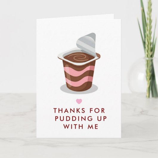 Carte de vœux drôle de pudding pour la fête des mè (Devant)