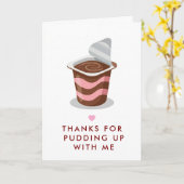 Carte de vœux drôle de pudding pour la fête des mè (Fleur jaune)