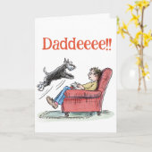 Carte de vœux drôle de Schnauzer pour la fête des  (Fleur jaune)