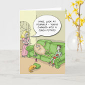 Carte de voeux drôle de téléphage (Fleur jaune)