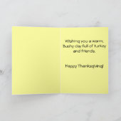 Carte de voeux drôle de thanksgiving de George (Intérieur)