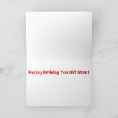 Carte de vœux drôle de vieux cheval (Intérieur)