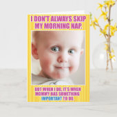 Carte de voeux drôle du jour de mère de petit (Fleur jaune)