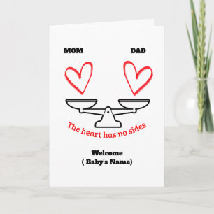 Carte de vœux drôle Équilibre Maman vs Papa - Pers