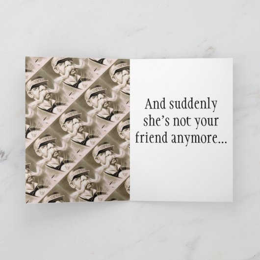 Carte de voeux drôle FAITE SUR COMMANDE (Intérieur)