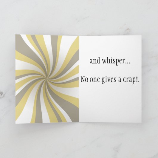 Carte de voeux drôle FAITE SUR COMMANDE (Intérieur)