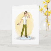 Carte de voeux drôle - insulte amicale (Fleur jaune)