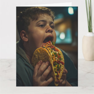 CARTE DE VŒUX DRÔLE JE T'AIME COMME UN ENFANT GROS