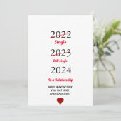 Carte de vœux drôle Joyeuse Saint-Valentin (Debout devant)