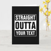 Carte de voeux drôle personnalisée DROIGHT OUTTA (Fleur jaune)