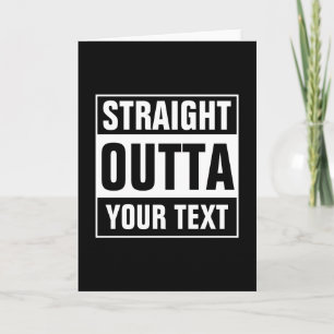 Carte de voeux drôle personnalisée DROIGHT OUTTA