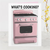 CARTE DE VOEUX DRÔLE POUR FEMME AU FOYER RÉTRO (Fleur jaune)