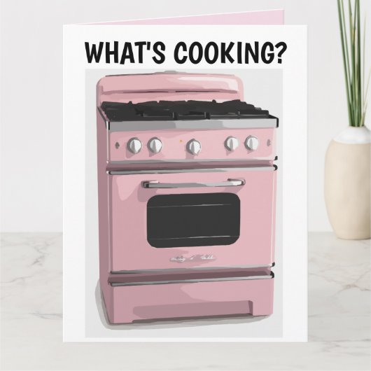 CARTE DE VOEUX DRÔLE POUR FEMME AU FOYER RÉTRO (Devant)