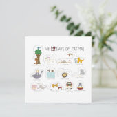 Carte de voeux drôle pour les amoureux des chats (Debout devant)