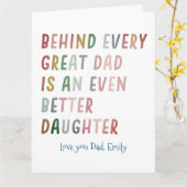 Carte de vœux drôle pour un père et sa fille (Fleur jaune)