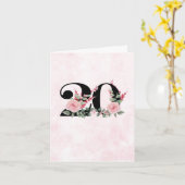 Carte de voeux du 20e anniversaire - Floral Work 2 (Fleur jaune)