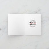 Carte de voeux du 25e anniversaire - Floral Couple (Intérieur)
