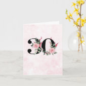 Carte de voeux du 30e anniversaire - Floral Couple (Fleur jaune)