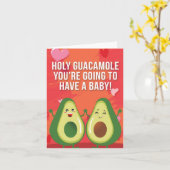 Carte de voeux du Baby shower Saint-Guacamole Puns (Fleur jaune)