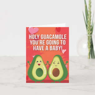 Carte de voeux du Baby shower Saint-Guacamole Puns