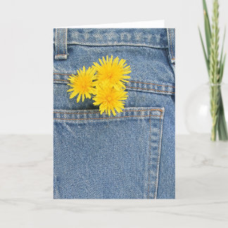 Carte de voeux du bouquet de pauvre homme