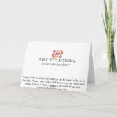 Carte de voeux du château de Prague (Dos)