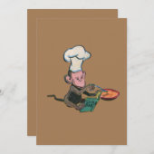 Carte de voeux du chef Cuisine singe (Devant / Derrière)