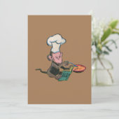 Carte de voeux du chef Cuisine singe (Debout devant)