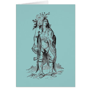 Carte de voeux du chef indien
