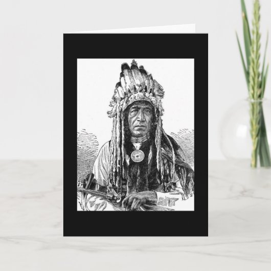 Carte de voeux du chef indien (Devant)