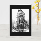 Carte de voeux du chef indien (Fleur jaune)