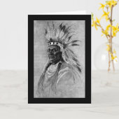 Carte de voeux du chef indien (Fleur jaune)