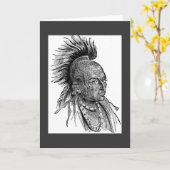 Carte de voeux du chef indien (Fleur jaune)