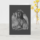 Carte de voeux du chef indien (Fleur jaune)