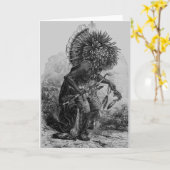 Carte de voeux du chef indien (Fleur jaune)