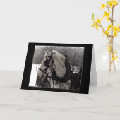 Carte de voeux du cheval (Fleur jaune)