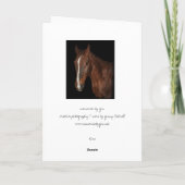 Carte de voeux du cheval I (Dos)