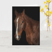 Carte de voeux du cheval I (Fleur jaune)