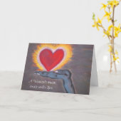 Carte de voeux du coeur du guerrier (Fleur jaune)