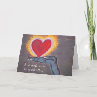 Carte de voeux du coeur du guerrier