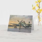 Carte de voeux du coup de foudre Aircraft-P47 (Fleur jaune)
