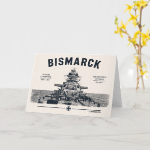 Carte de vœux du cuirassé Bismarck