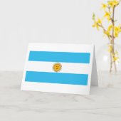 Carte de voeux du drapeau argentin (Fleur jaune)